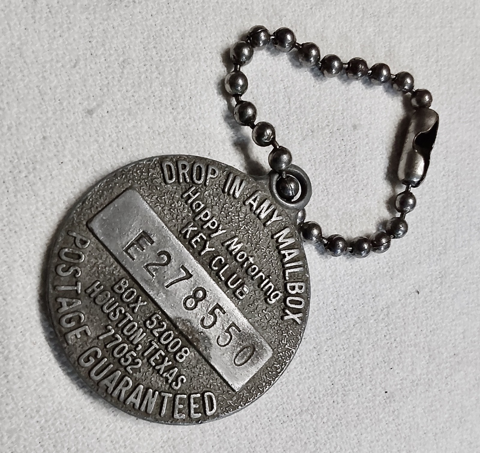 Houston, Texas TX Esso Put A Tiger In Your Tank Esso Keychain Key Fob Tag