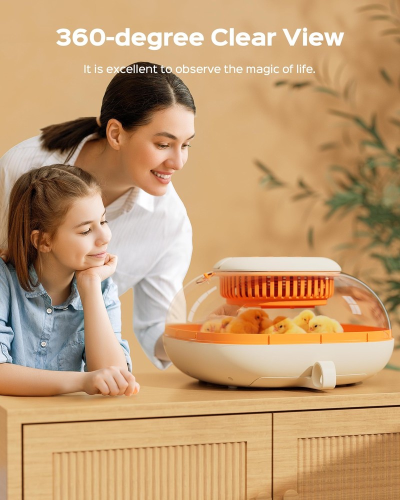 Egg Incubator Automatic 25 Chickcozy 360 View Thermometer Humidity Control Seat
