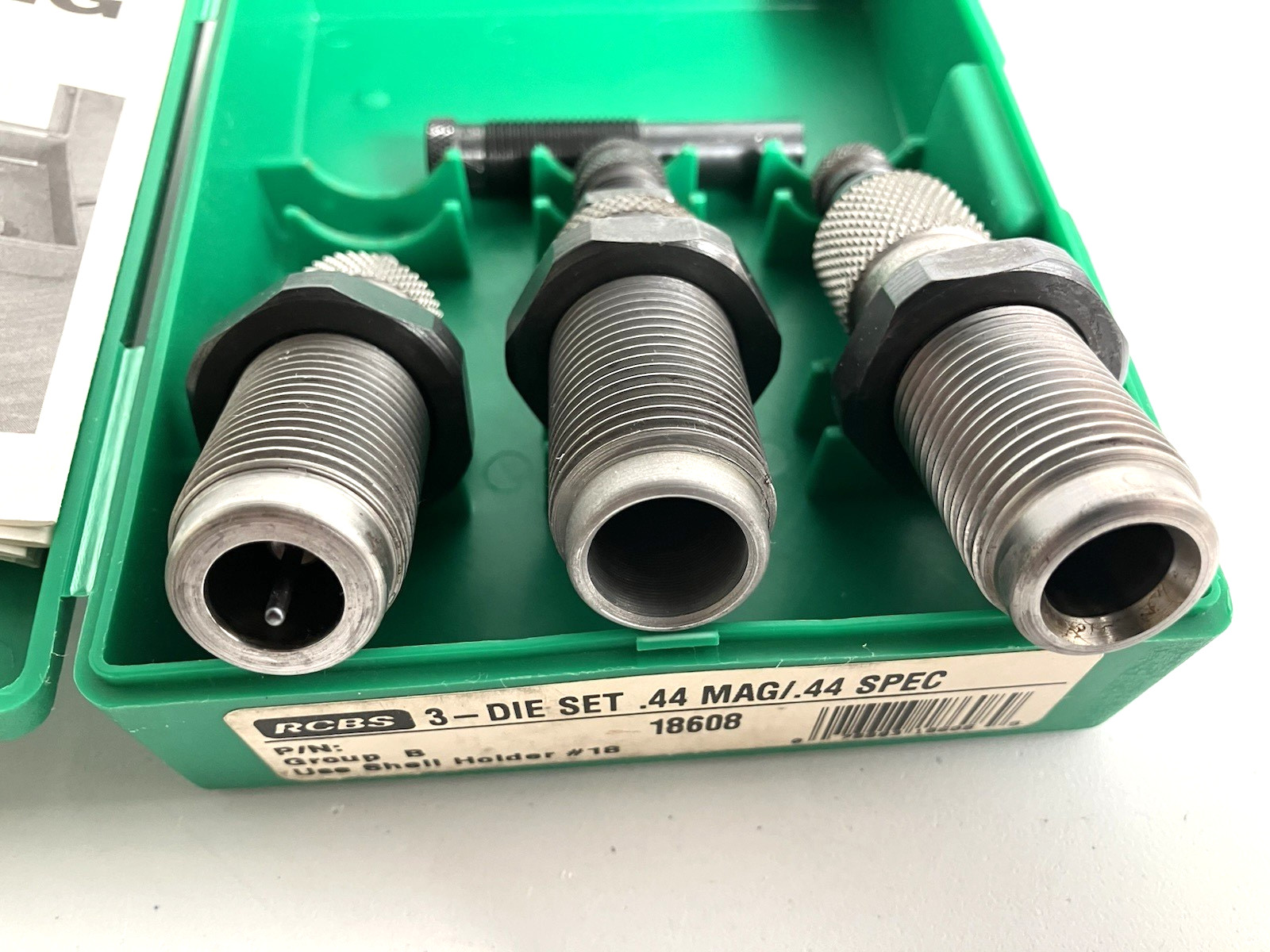 RCBS .44 MAG & .44 SPEC 3-Die Set # 18608 Group B Reloading Dies ~ Nice