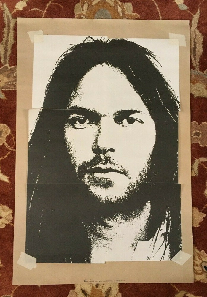 NEIL YOUNG  On Reprise Records  rare original promotional poster from 1995