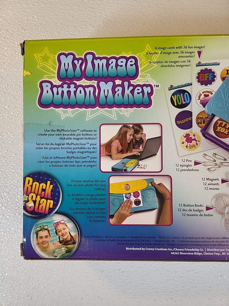 My Image Button Maker-Brand New- F31
