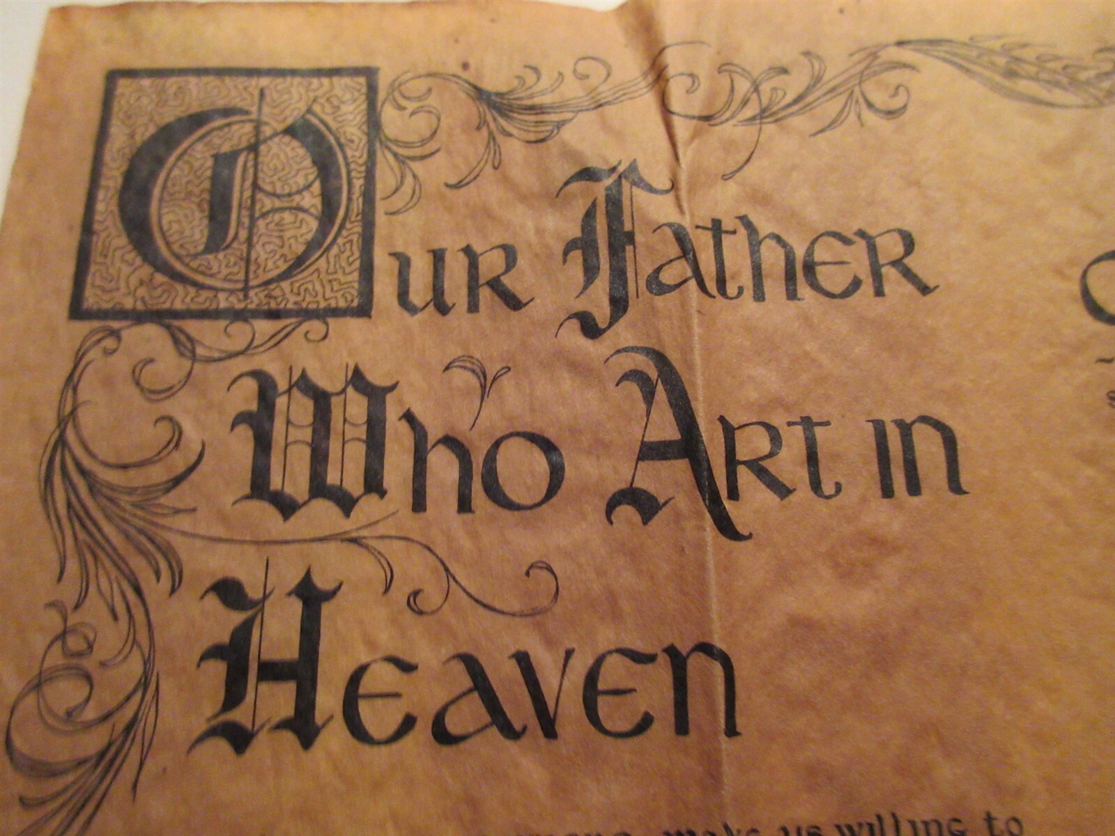 1963 Historical Document Collection Our Father Who Art In Heaven with envelope