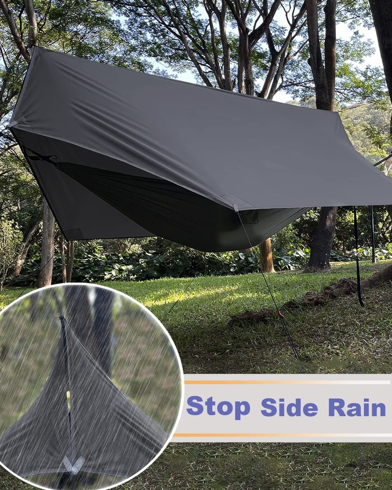 Sunyear Camping Hammock with Net & Rain Fly - Portable Double with...