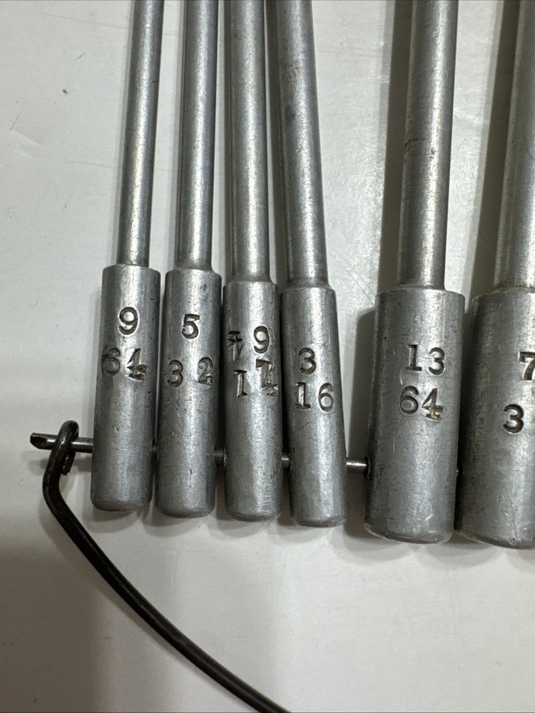 Numbered Drilling Tools Set Vintage