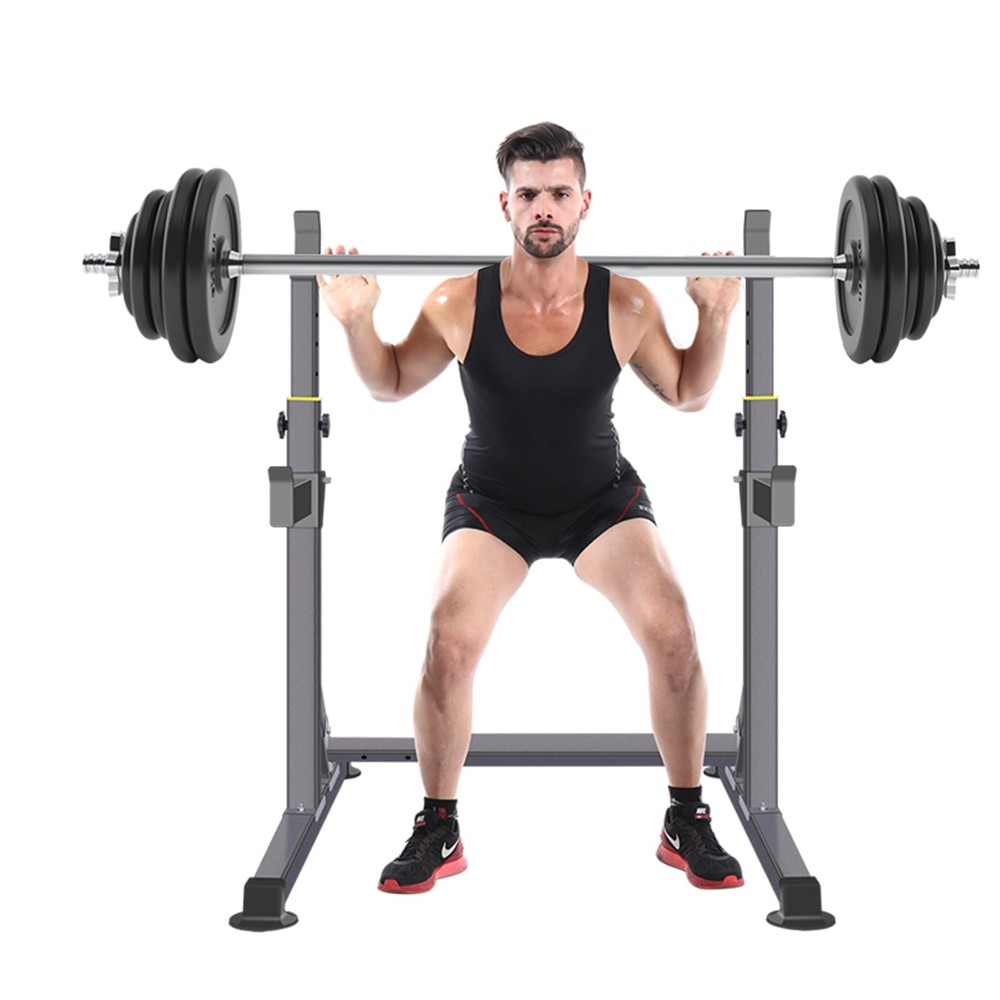 Adjustable Squat Rack,Multi-Function Barbell Rack for Weight Lifting and Home...