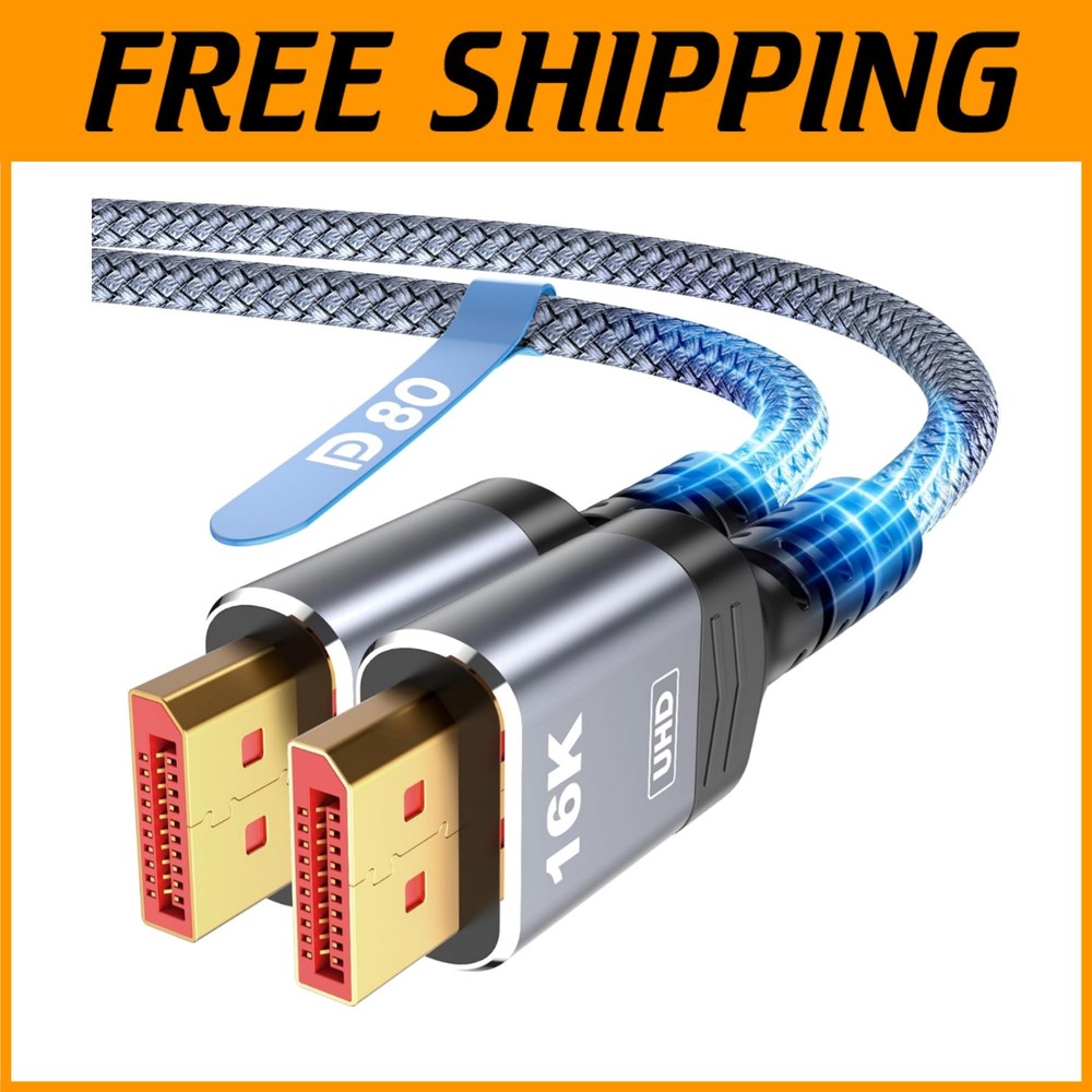 Dynamic HDR Support 16K DP Cable 15FT for Gaming Enthusiasts