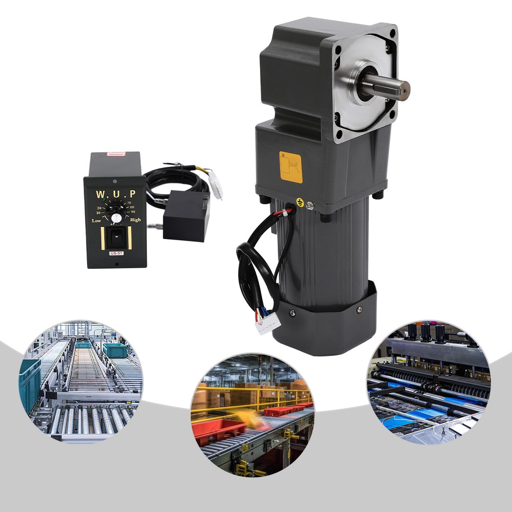 110V 200W Adjustable Speed AC Gear Reduction Motor Reversible Motor w/Controller