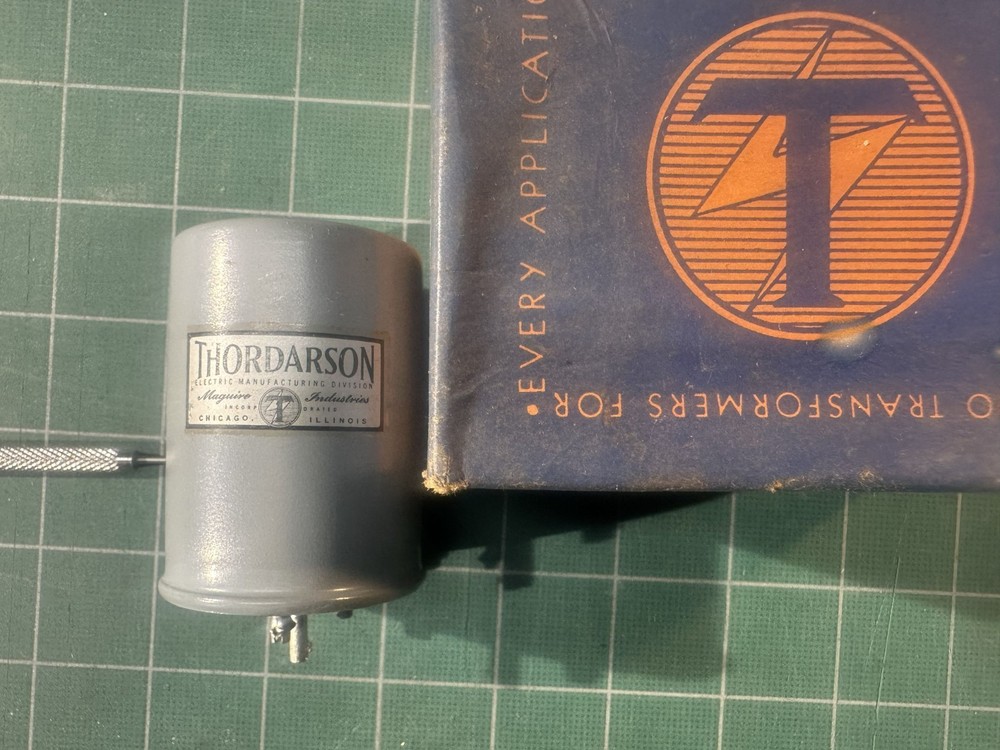 NOS Thordarson T-20C73 Speech Filter w/ original operating data sheet