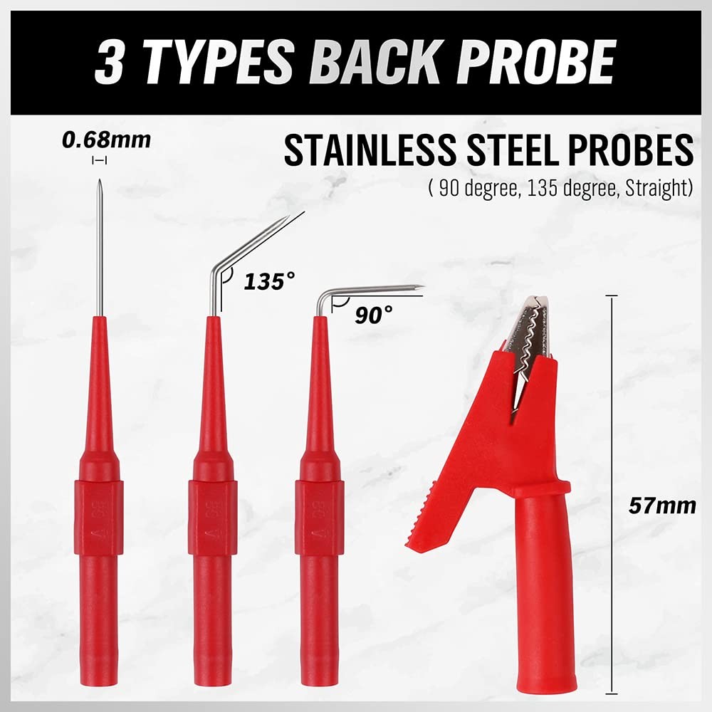 22 PCS Back Probe Pin Kit for Automotive Electrical Testing Multimeter