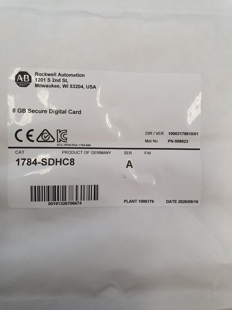 1784-SDHC8 High Capacity Secure Digital Card GENUINE