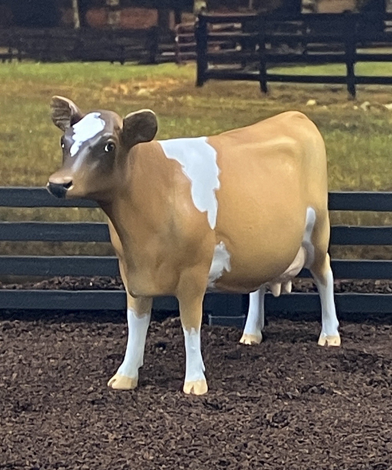 Custom CM Breyer TSC 1:20 Ornament Spot Jersey Holstein Figurine Model Dairy Cow