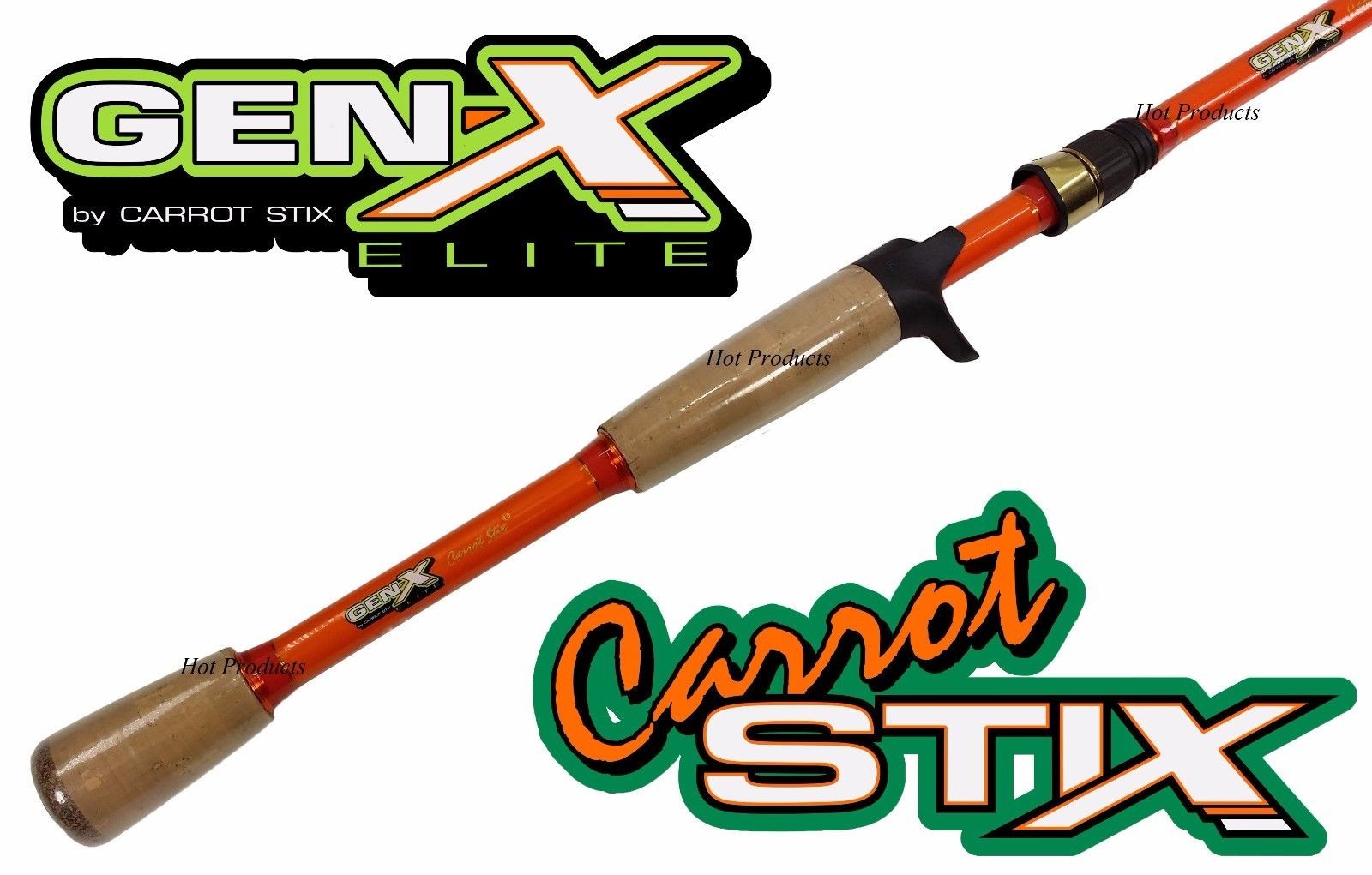 1pc Carrot Stix CASTING 6' 9"-7' 6" Medium Light-XX HEAVY GENX ELITE Fishing Rod