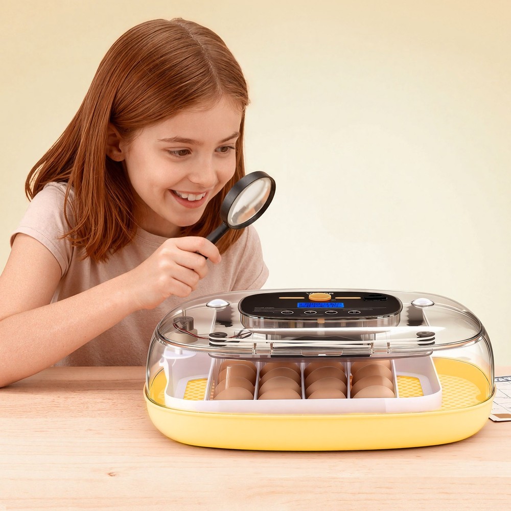 VEVOR 24 Egg Incubator Auto Turning Egg Candler Temperature & Humidity Control