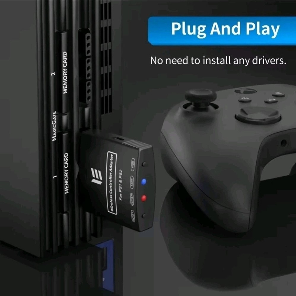 PS1/PS2 RGEEK Bluetooth Adapter for Multiple Wireless Controllers (PlayStation)