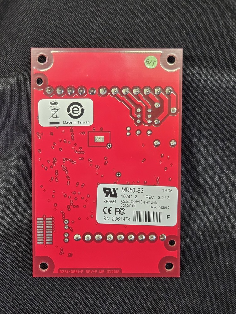 Mercury MR50-S3 Single Card Reader Interface Panel