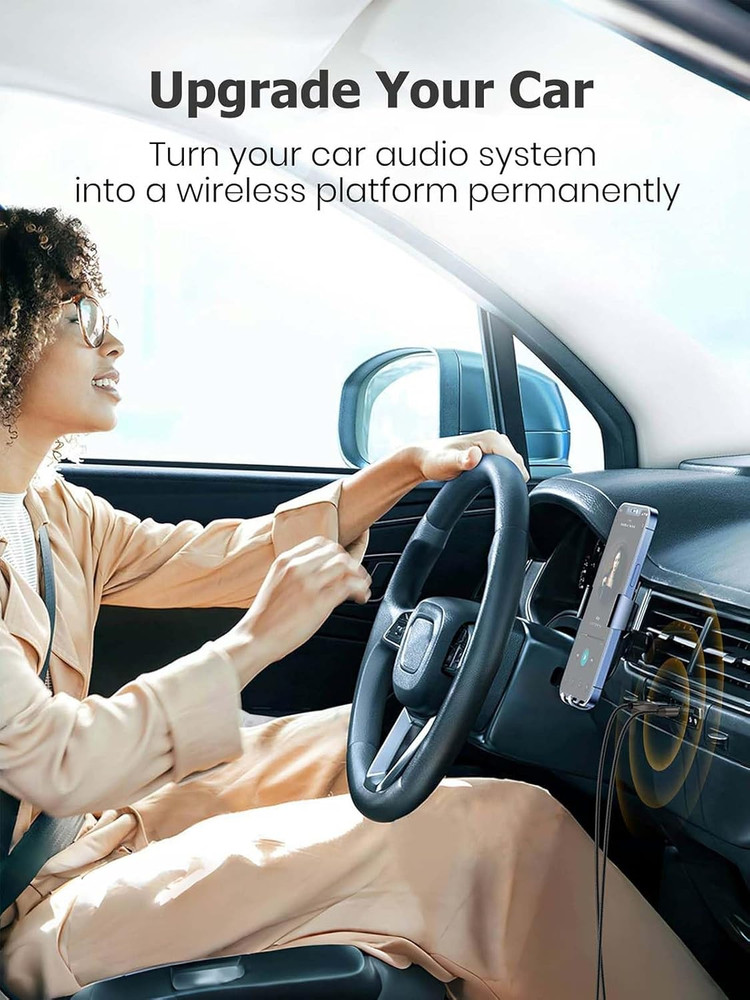 Bluetooth 5.4 Car Aux Adapter, Handsfree Calls, Wireless Music Streaming for Car