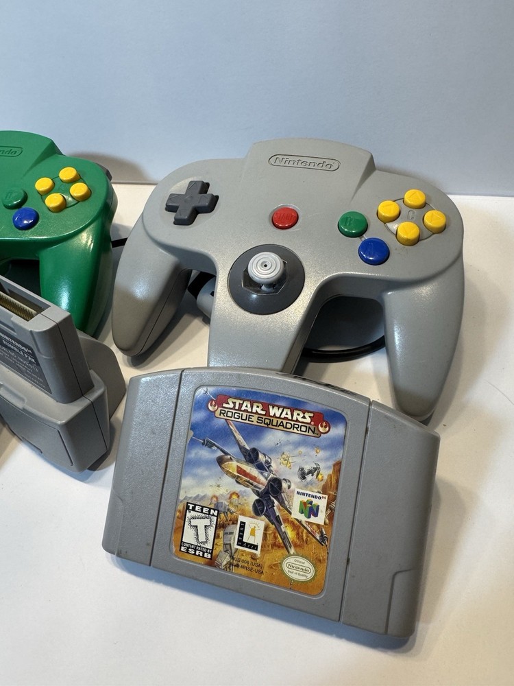Nintendo 64 Star Wars Action/Adventure Bundle with Controllers & Rumble Pak