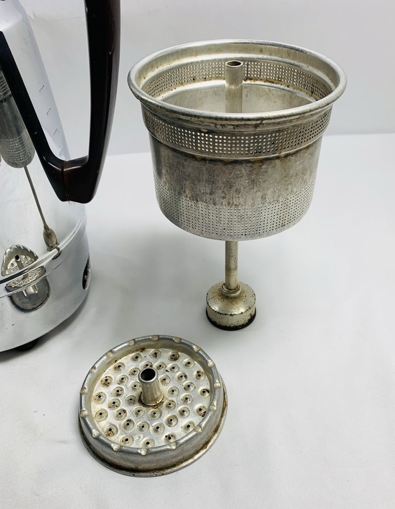 Vtg Camfield Chrome Automatic Electric Coffee Percolator