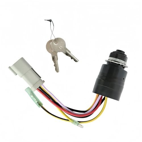 129572 Ignition Switch with 2 Key Compatible with Tracker Boats, 2 Keys 3