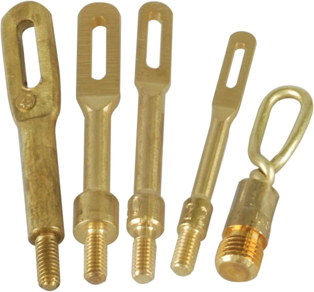 Tipton Solid Brass Slotted Tip Gun Jag 4 Pack with IMPROVED/1 Pack, bronze