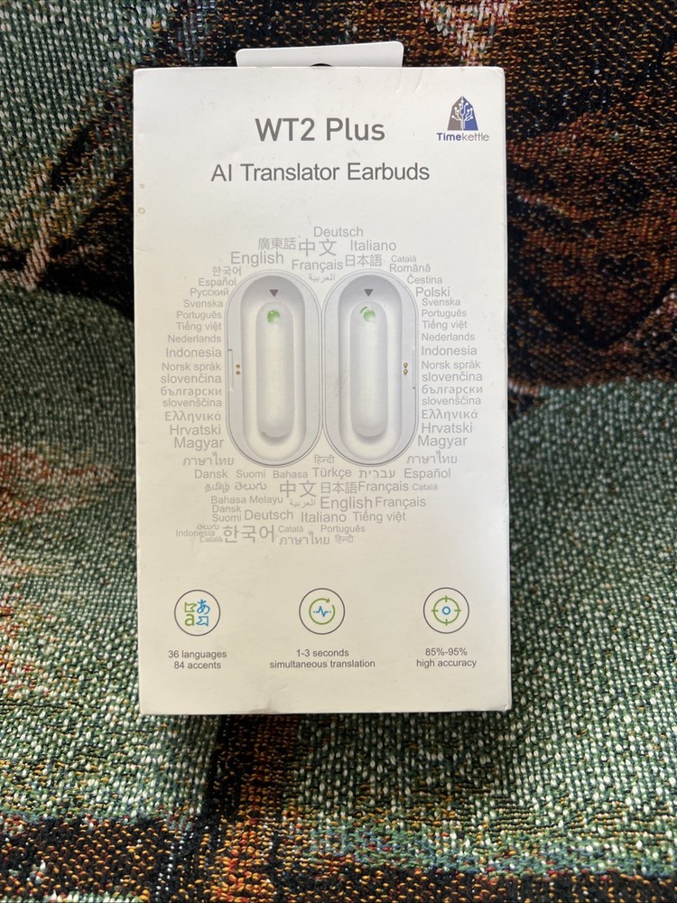 Timekettle WT2 Plus AI Instant Translator Earbuds - White