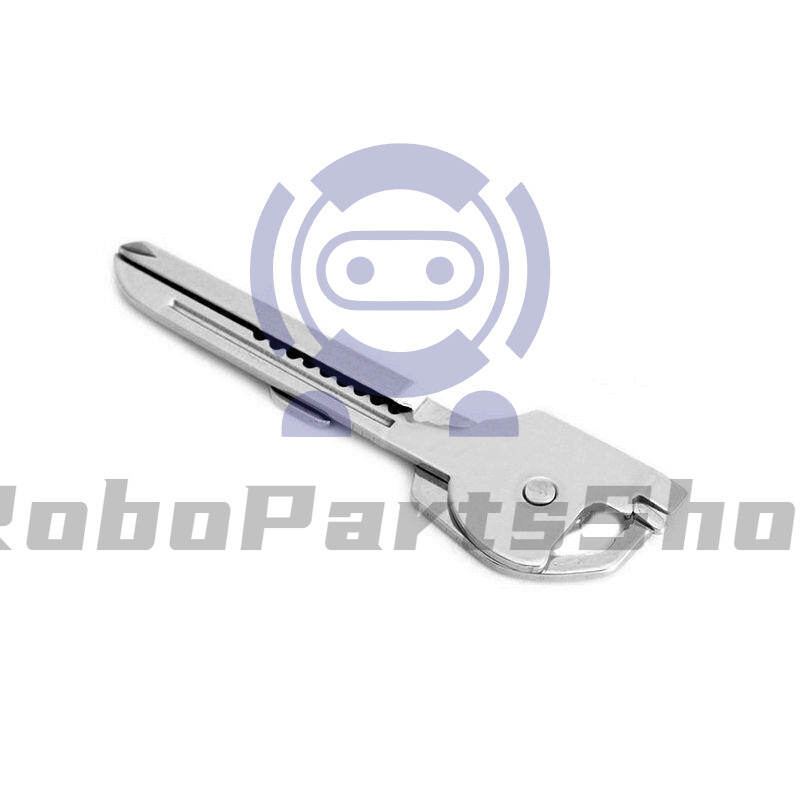 NEW 6-in-1 Utili Key Tool Keyring Keychain Multifunction Stainless Steel 1pcs