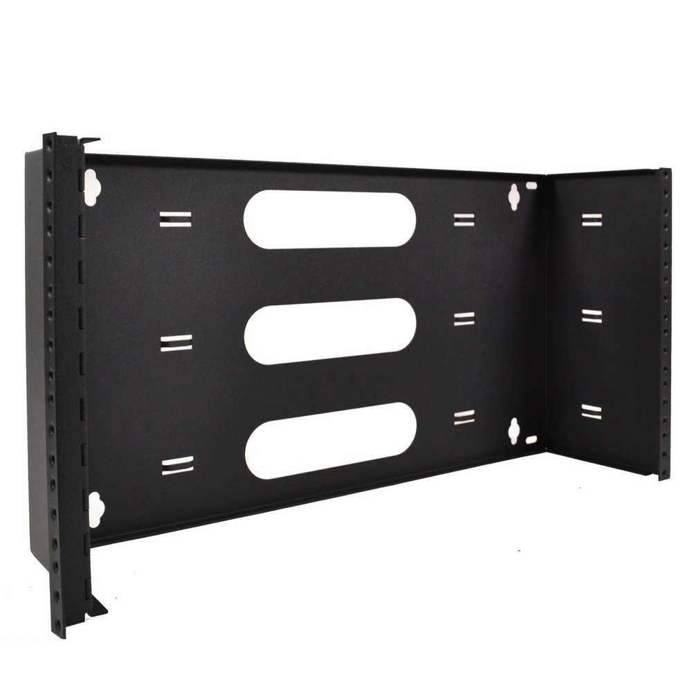 19" Six Space 6U Steel Wall Mount Hinged Swing Out Patch Panel Bracket 6" Deep