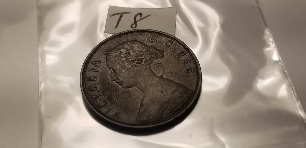 1872 High Grade Beauty Newfoundland Canada Large Cent Ids111.