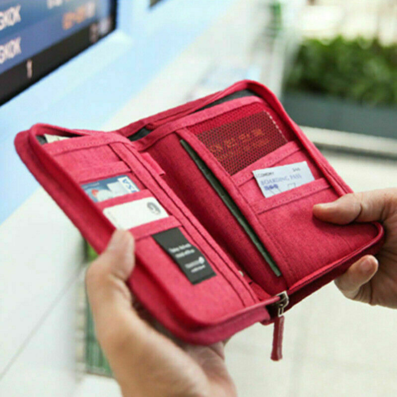 Multi-function Document Package Travel Passport Holder Multiple Card Wallet