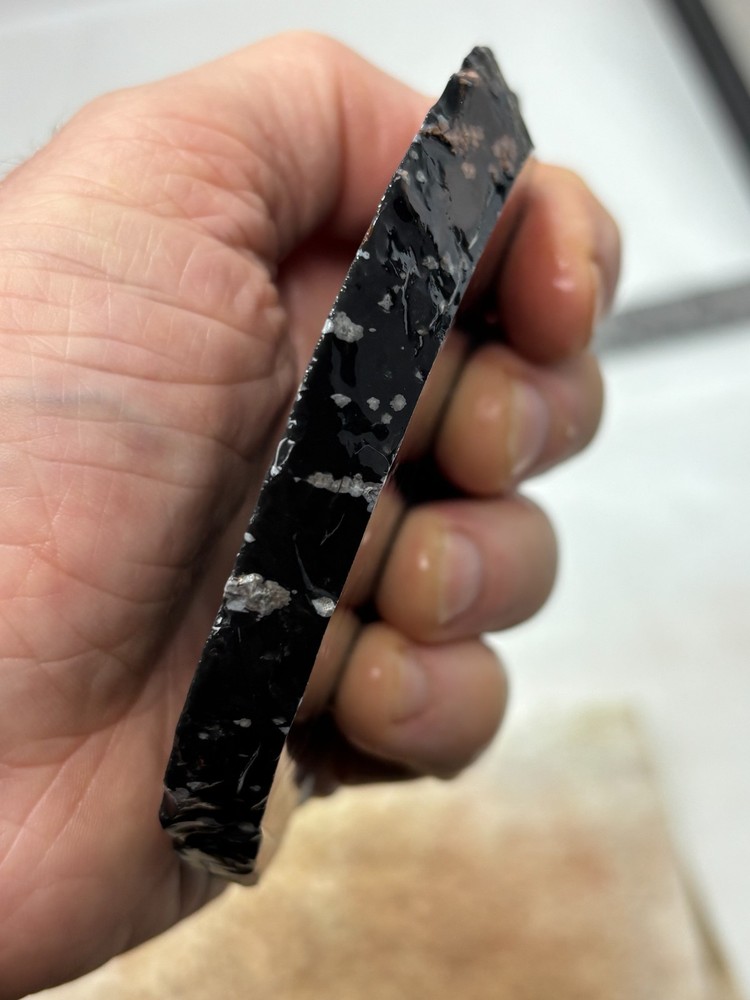 Snowflake Obsidian Slab Lapidary Cabbing Knapping Combo ship avail