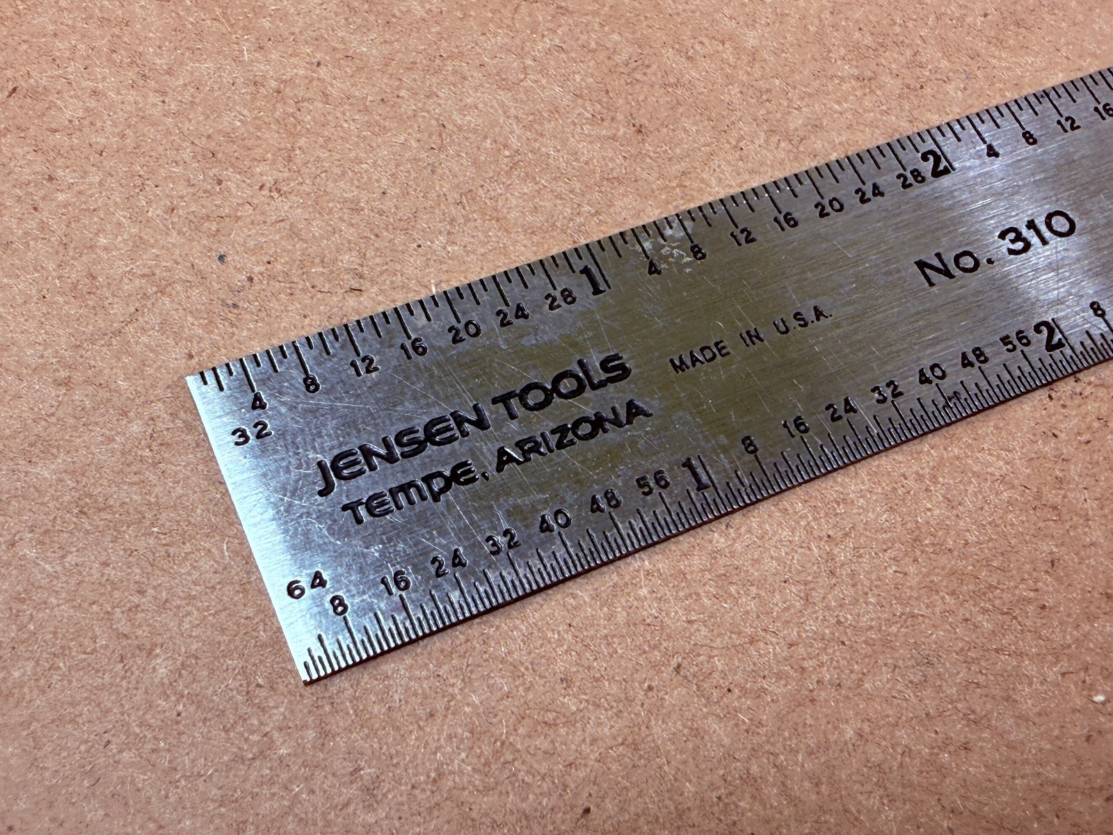 NICE - Vintage Jensen Tools Ruler American or B&S Gauge 310 Tempered Steel USA