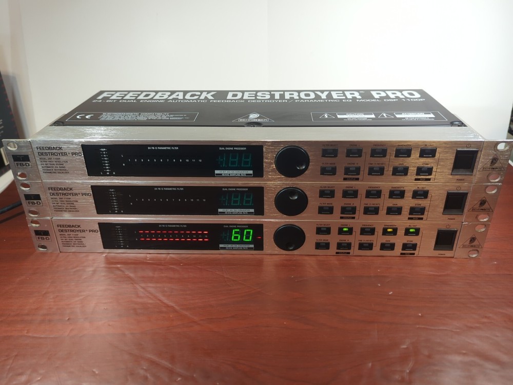 1x Behringer DSP 1100P Feedback Destroyer Pro Rack Unit.