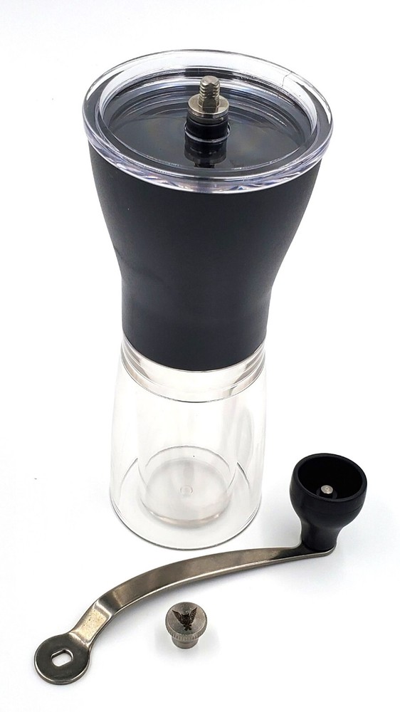 2x Small Manual Coffee Grinder Beans Nuts Adjustable Conical Ceramic Burr Spice