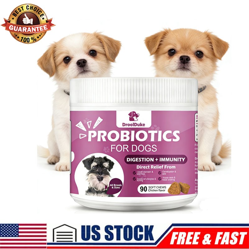 Probiotics for Dogs Soft Chews for Seasonal Allergies, Gut, and Digestive Health