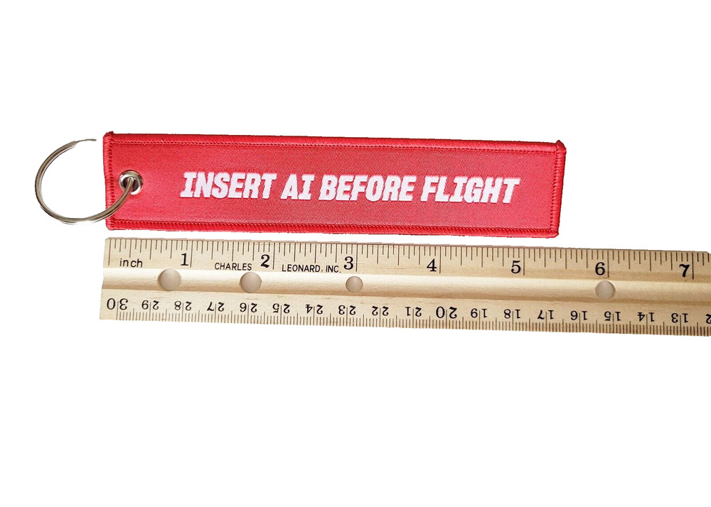 Shield AI / Insert AI Before Flight Keychain Tag Military