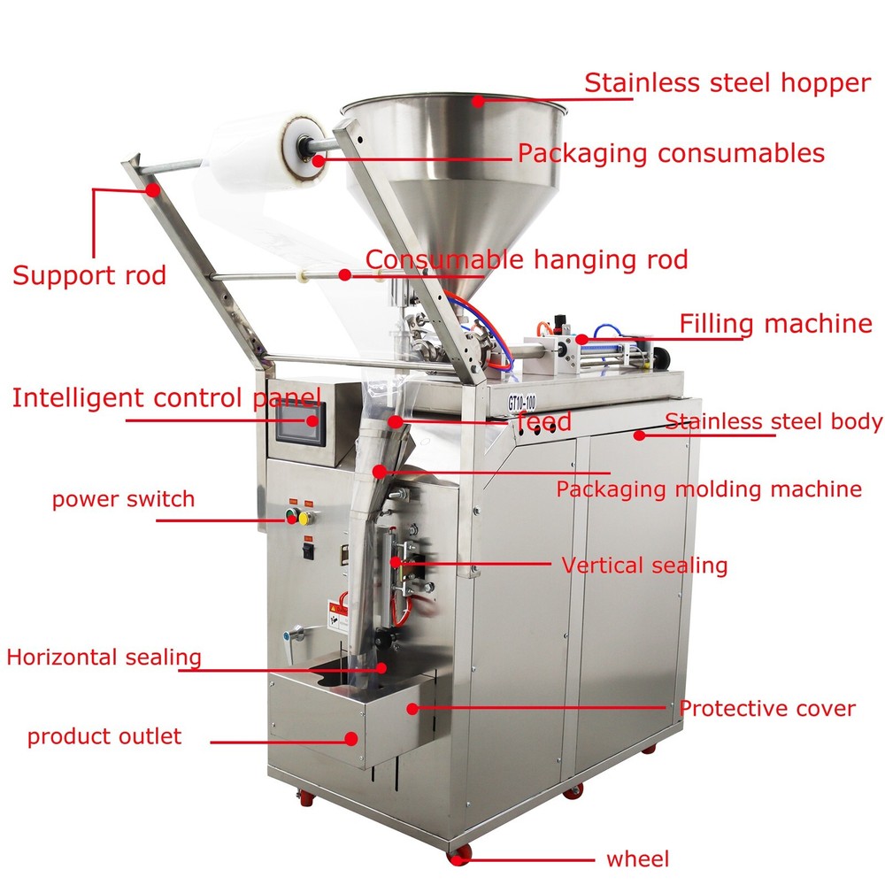 Automatic Sauce Beverage Quantitative Packing Machine 10-100ml 20-30Bags/min