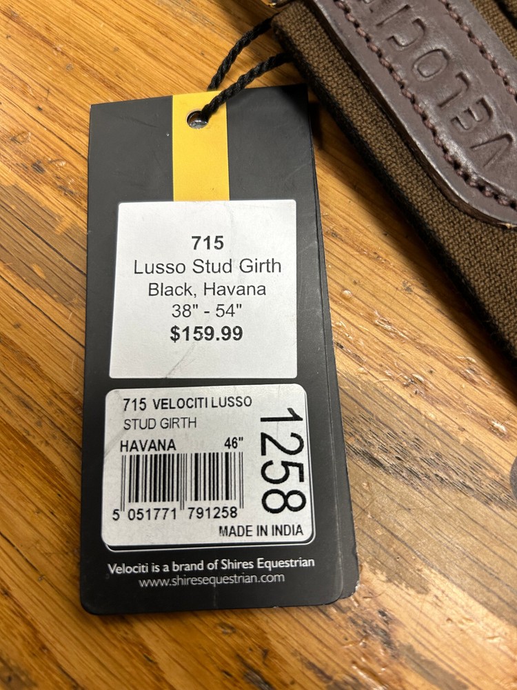 VELOCITI LUSSO STUD GIRTH (46 INCH)
