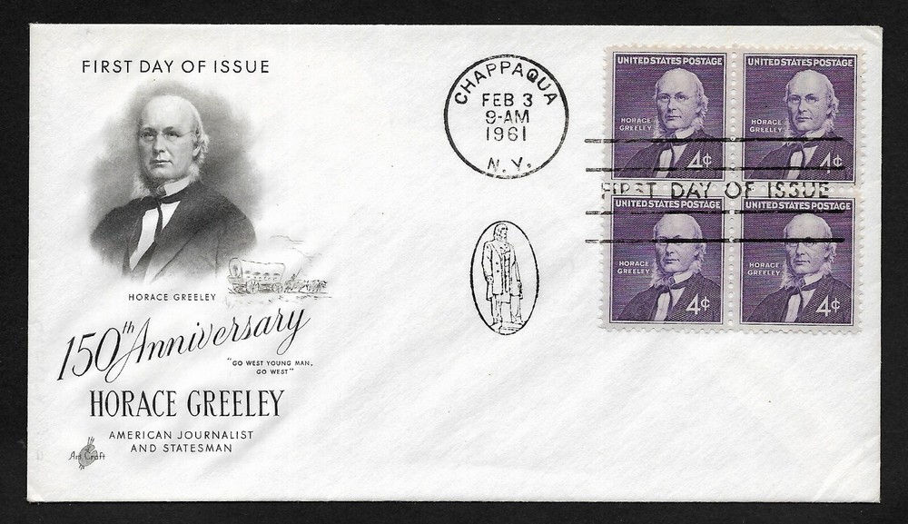 #1177 4c Horace Greeley.- ArtCraft FDCB4