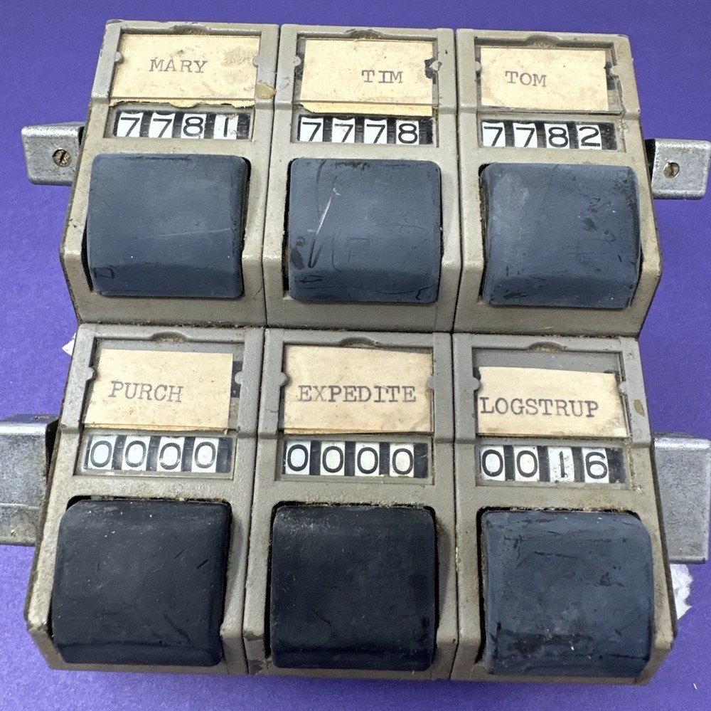VEEDER-ROOT 4 Digit Mechanical Counter. Six Separate Counts. USA Made See Note