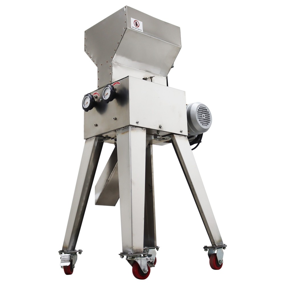 Stainless Steel Multi-functional Roller Crusher Malt Crushing Machine 110V 1HP
