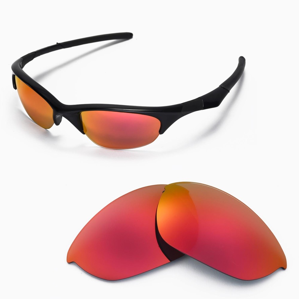 Walleva Fire Red Non-Polarized Replacement Lenses For Oakley Half Jacket