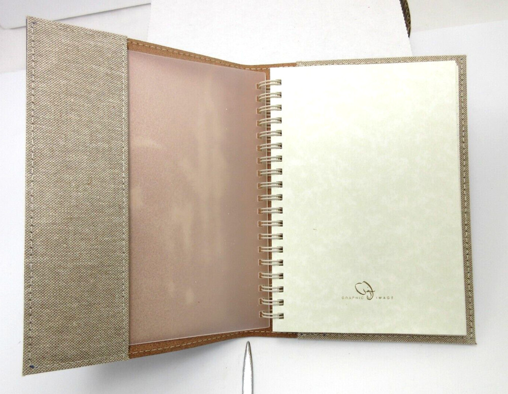 Metropolis Graphic Image 7" Refillable Notebook Leather Cover Spiral Insert Blue