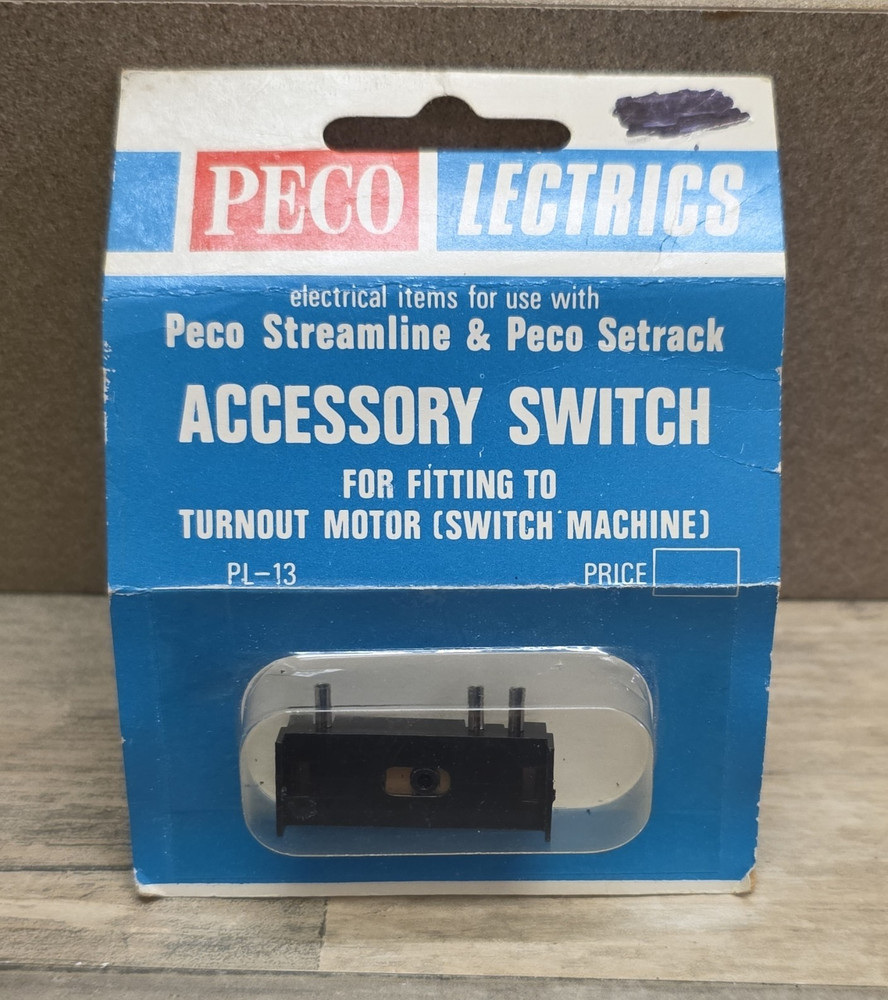PECO PL-13 Lectrics Accessory Switch for Turnout Motor Black