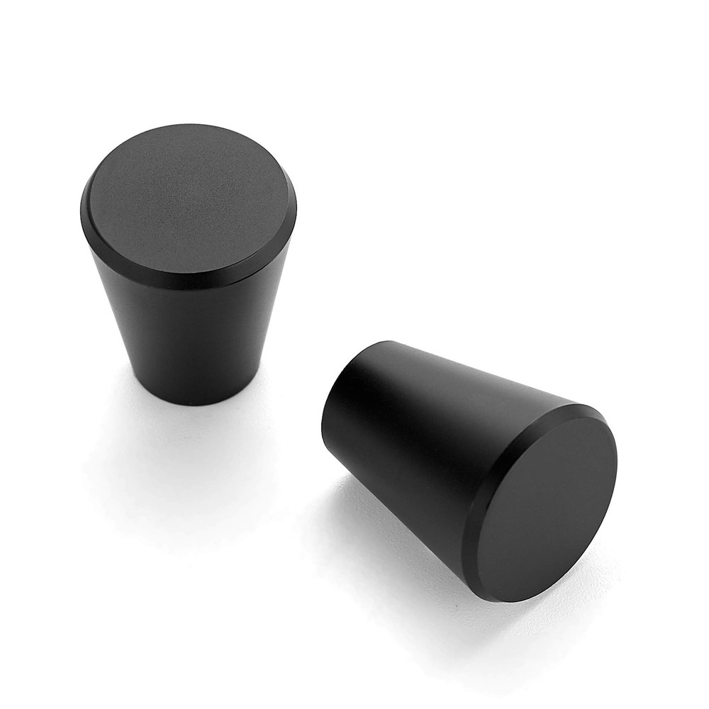 15 Pack 3/4 inch Kitchen Cabinet Knobs and Drawer Pulls - Matte Black Door an...