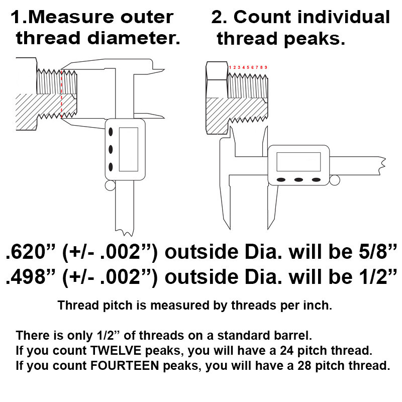 5/8x24 308 Nitride finish muzzle brake with crush washer. Made in the U.S.A.