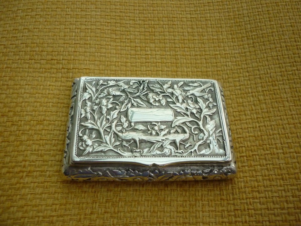 Oriental Silver Snuff Box Great Quality