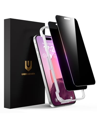 Privacy Screen Protector for iPhone 16, Full Coverage iPhone 15/iPhone 16