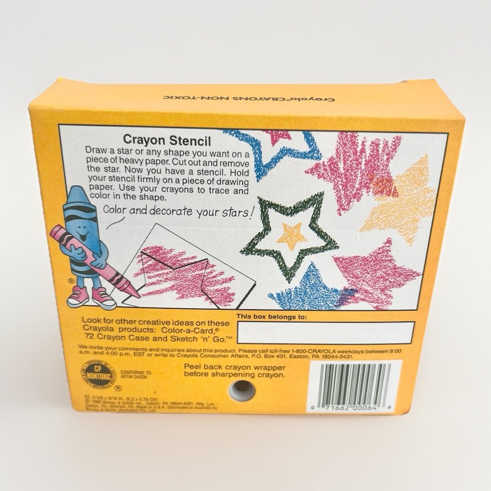1990 Crayola Crayons 64 Pack Binney & Smith Mostly New & Unused