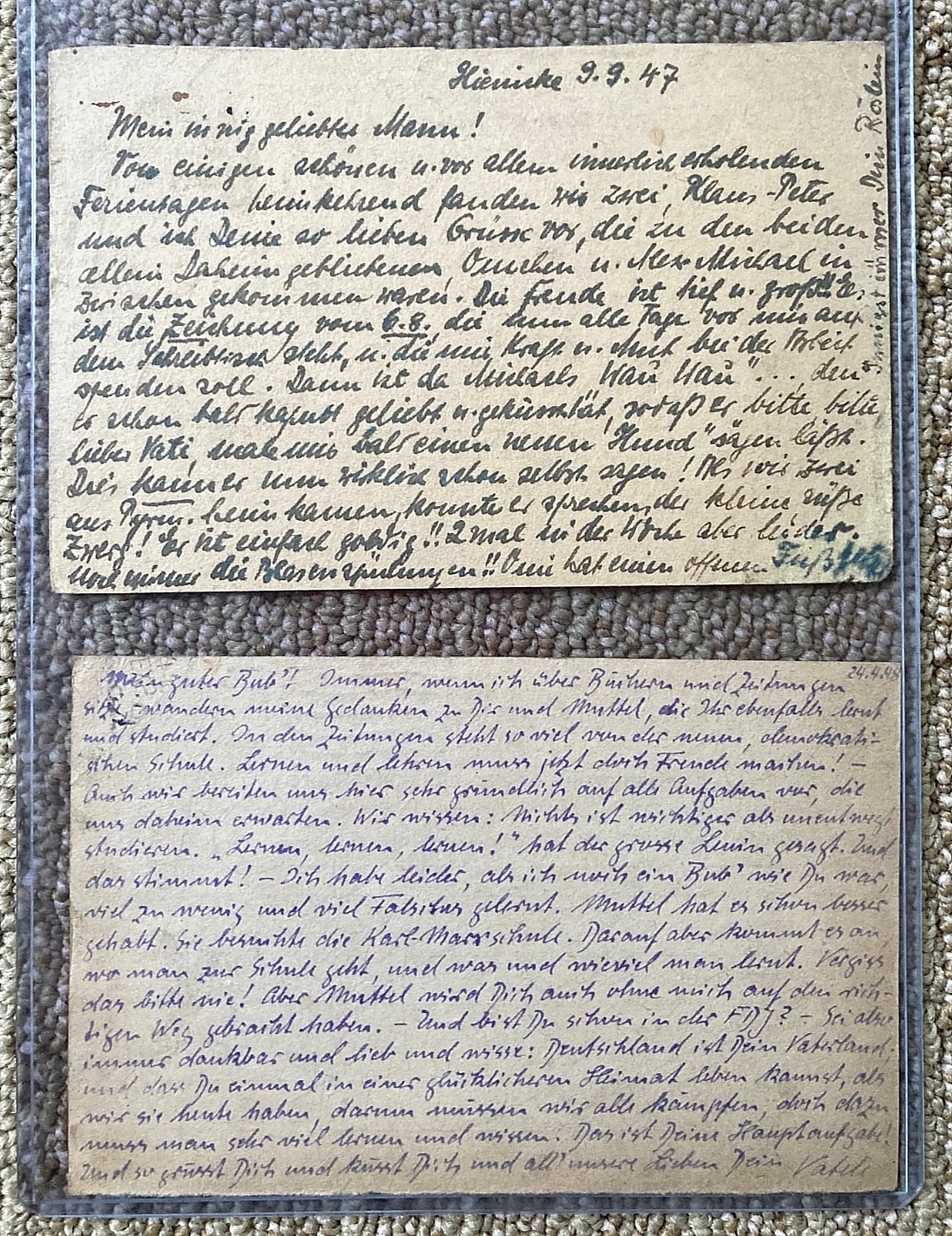 RARE! WW2 GERMAN PRISONER OF WAR FAMILY CORRESPONCE ARCHIVE (BERLIN-MOSCOW) 1946