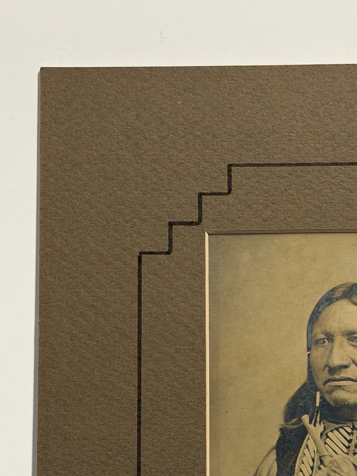 Antique Native Amerian Indian Photograph of Kicking Bird (Teneangop'te) Cheif